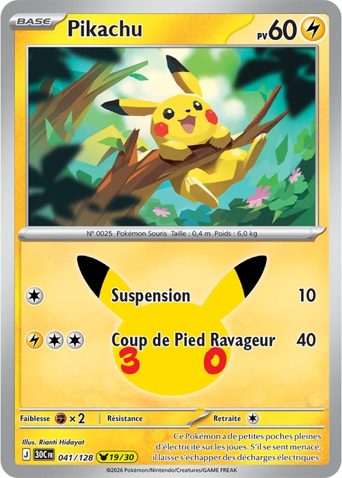 Carte Pokémon Pikachu 19/30, par Rianti Hidayat