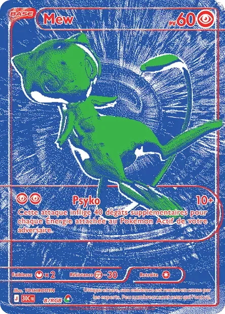 Carte Pokémon Mew B/RGB (bleu)