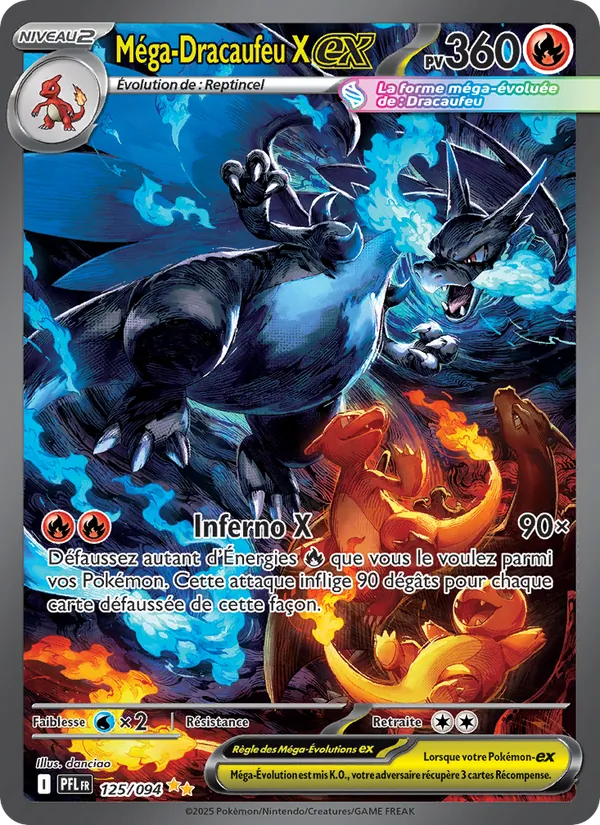 Carte Pokémon Méga-Dracaufeu X-ex