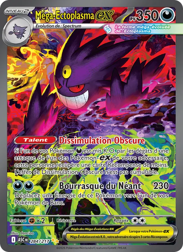 Carte Pokémon Méga-Ectoplasma-ex