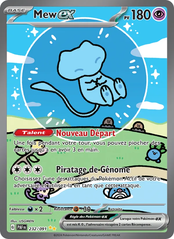 Carte Pokémon Mew-ex 232/091