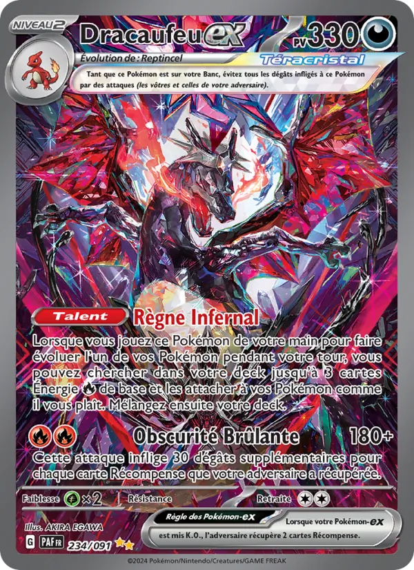 Carte Pokémon Dracaufeu-ex 234/091