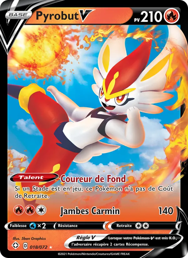 Carte Pokémon Pyrobut V