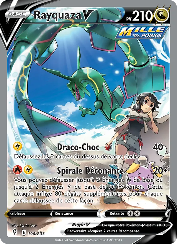Carte Pokémon Rayquaza V 194/203