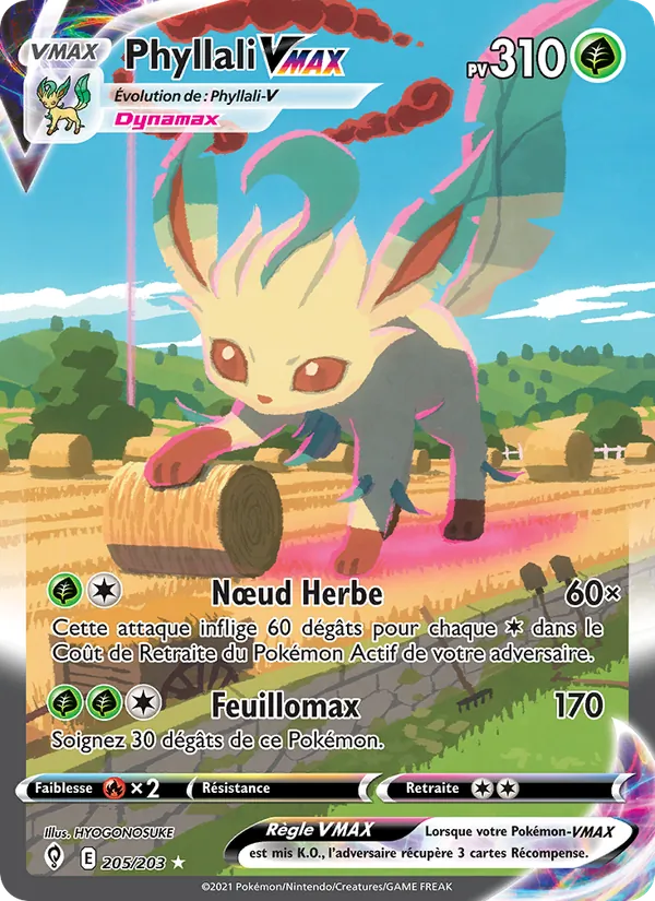 Carte Pokémon Phyllali VMAX 205/203