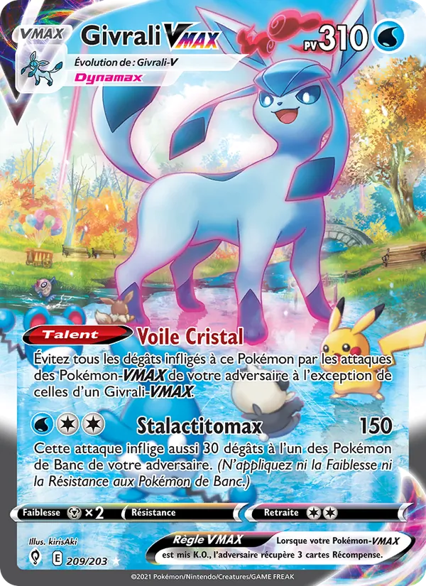 Carte Pokémon Givrali VMAX 209/203