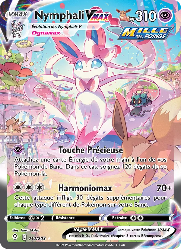 Carte Pokémon Nymphali VMAX 212/203