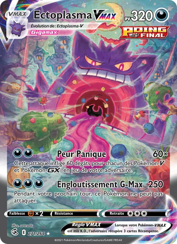 Carte Pokémon Ectoplasma VMAX 271/264